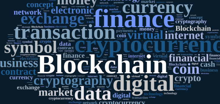 Blockchain word cloud