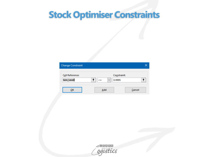 Stock Optimiser Constraints